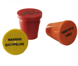 Plastic Utility identifiaction markers for rebar & pipe.